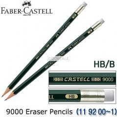 Faber-Castell 9000 Eraser Pencils HB/B