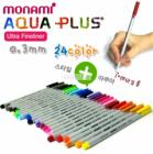 MONAMI AQUA-PLUS Markus Ultra Fineliner 0.3mm 24 Colors Quick Drying Ink